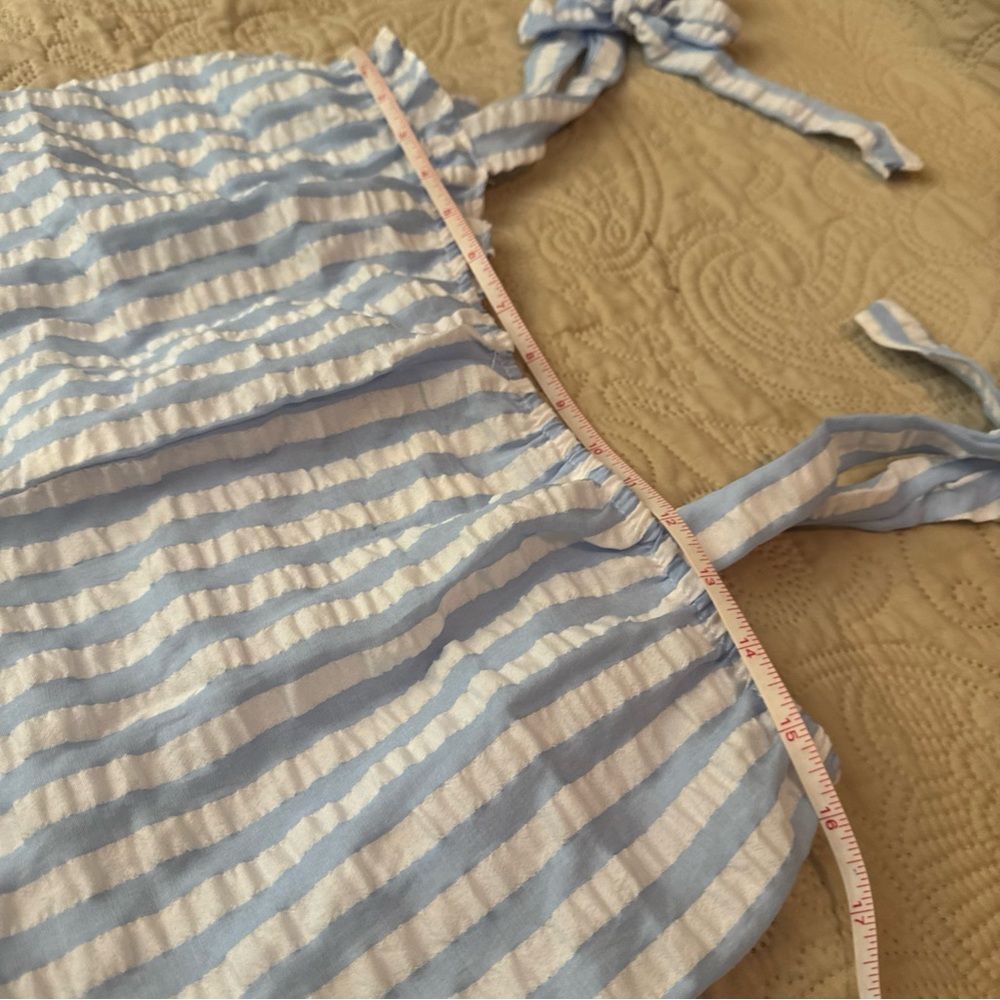 Blue and White Striped Two-Piece PJs - Picture 9 of 10